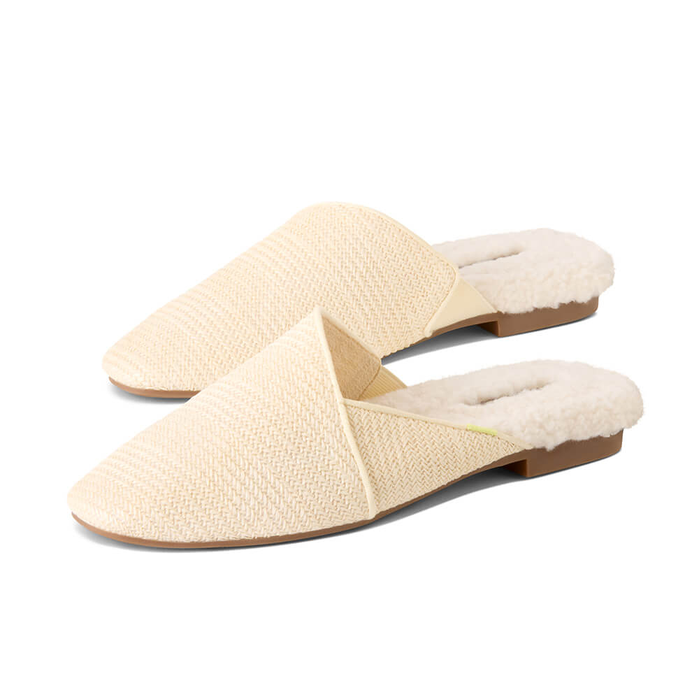 Luvons' Devon Cream Slippers for Women—Luxe, Cozy Washable