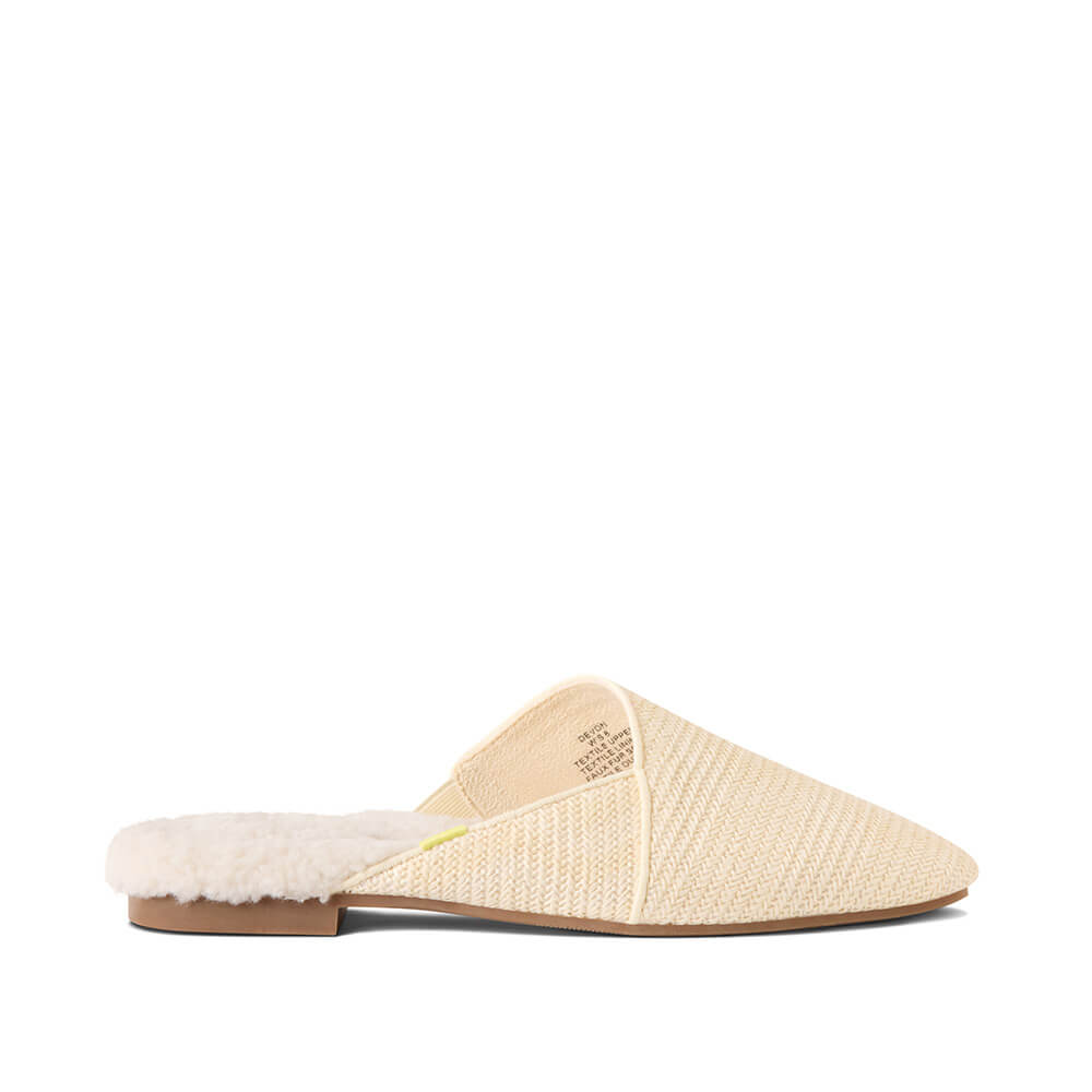 Womens cream slippers best sale